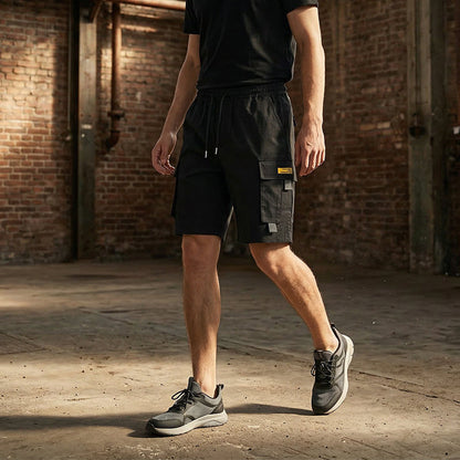 Matias -Shorts cargo casual para hombre con cordón – bolsillos multifuncionales prácticos, costuras reforzadas y corte holgado