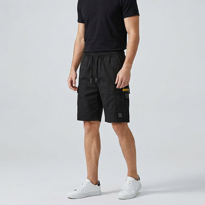 Matias -Shorts cargo casual para hombre con cordón – bolsillos multifuncionales prácticos, costuras reforzadas y corte holgado