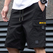 Matias -Shorts cargo casual para hombre con cordón – bolsillos multifuncionales prácticos, costuras reforzadas y corte holgado
