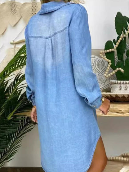 Donna | Vestido Camisero Vaquero Casual Elegante