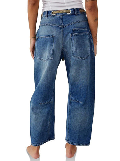 Margarita | Jeans Patchwork con Cordón Ajustable