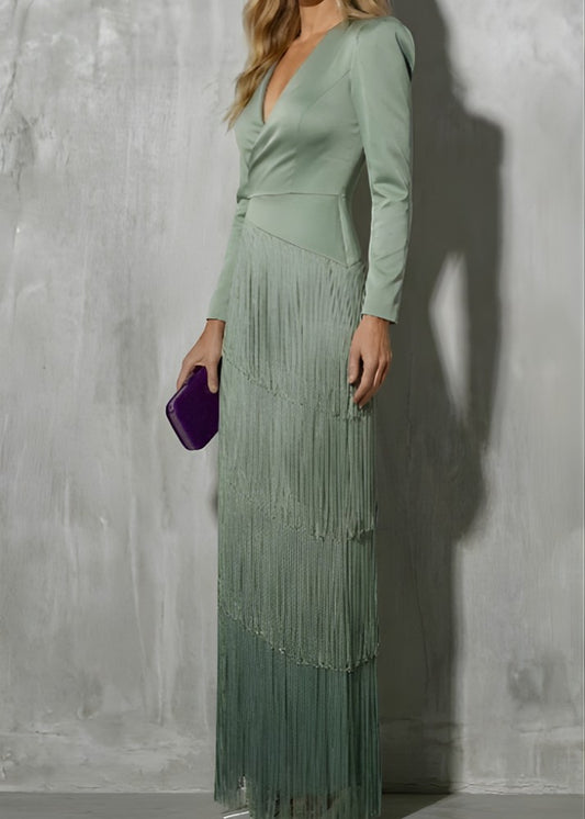 Clara - Vestido elegante flecos