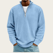 Erian™ - Jersey de punto acanalado con media cremallera