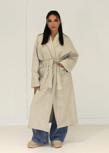 Lara - Chaqueta suave con cinturón