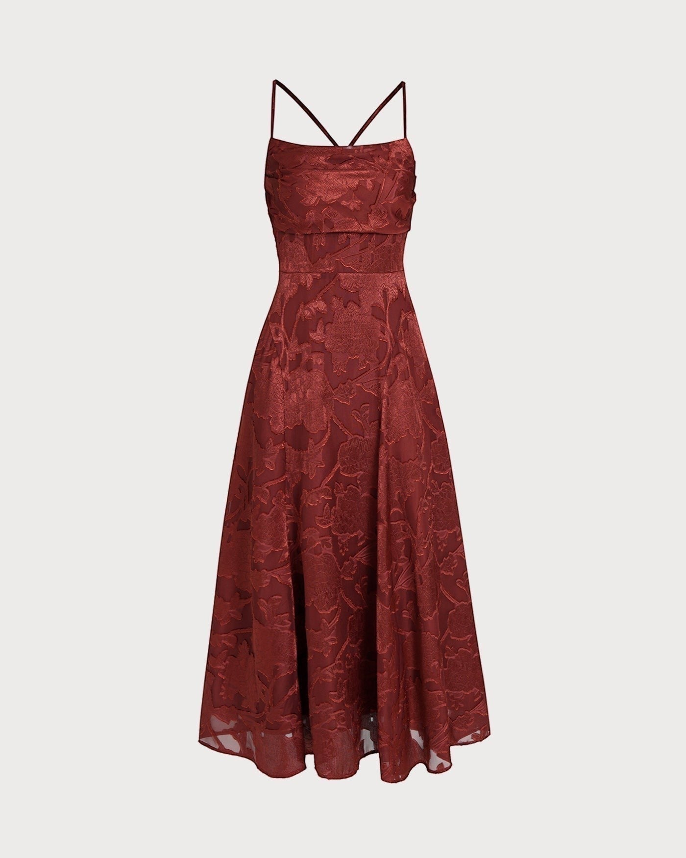Aitana - Vestido largo estampado floral en forma de cruz